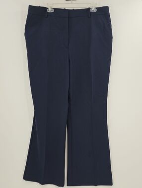 NWT Worthington Navy Platoon Women's Dress Pants - Tailored Wide Leg Size 18